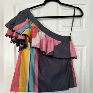 Trina Turk One Shoulder Blouse NWT szM